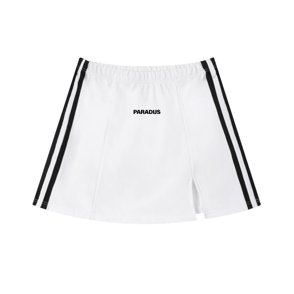 Club Contrast Side Stripe Slit Skirt