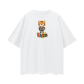 Tiger Sketch Oversize Deep Drop Shoulder Tee