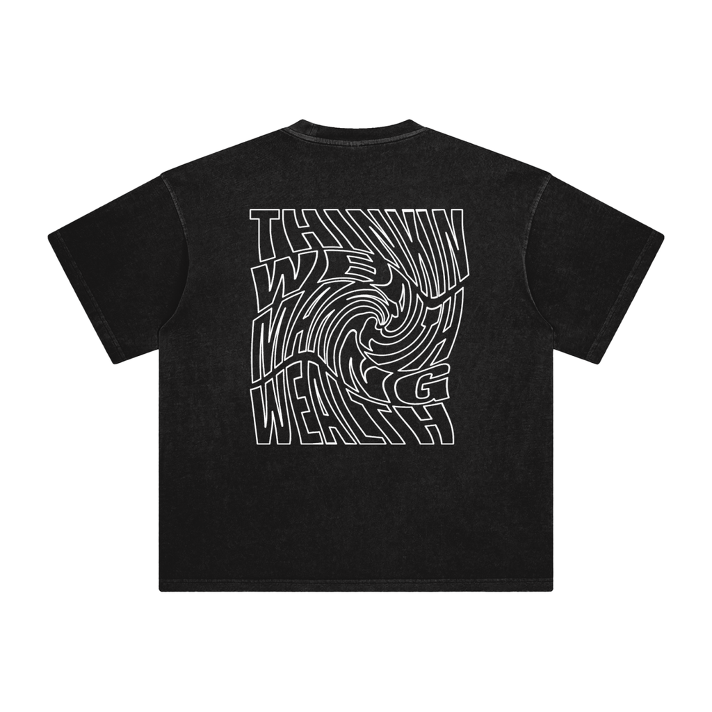 Thinking Wealth Enzyme Washed T-Shirt