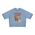 Unisex Vintage Wash Boxy Short Sleeve Sweatshirt